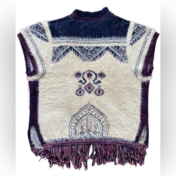 NWT sweet sinammon fringed cap sleeve cardigan sweater - Picture 4 of 6